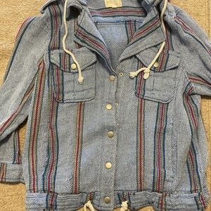 Jolt hooded Mexican blanket lightweight jacket